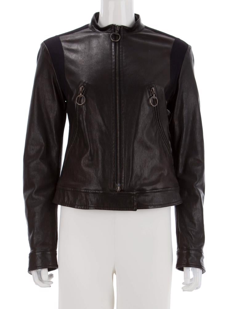 Bayan Siyah PRADA DERİ CEKET