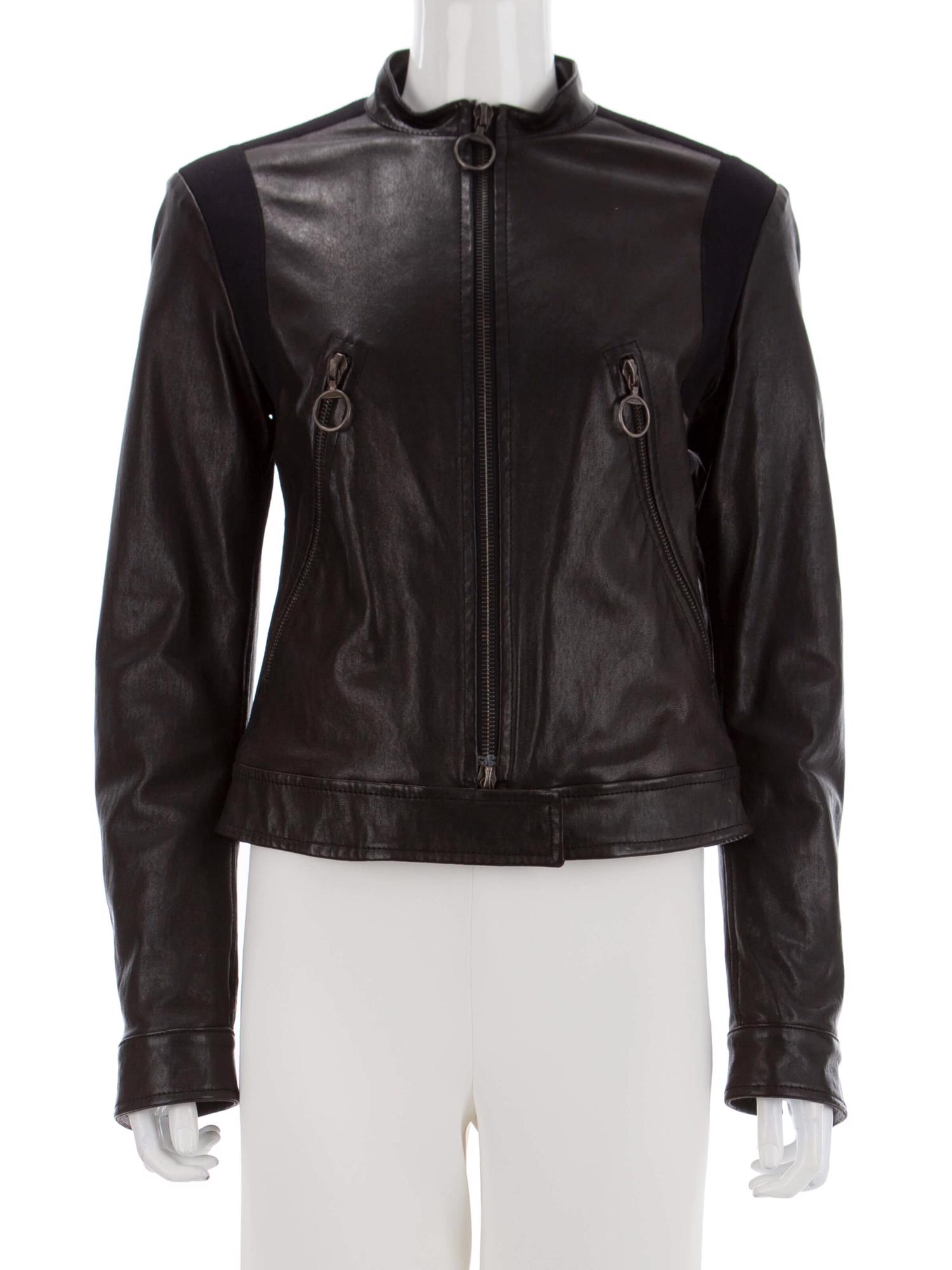 Bayan Siyah PRADA DERİ CEKET