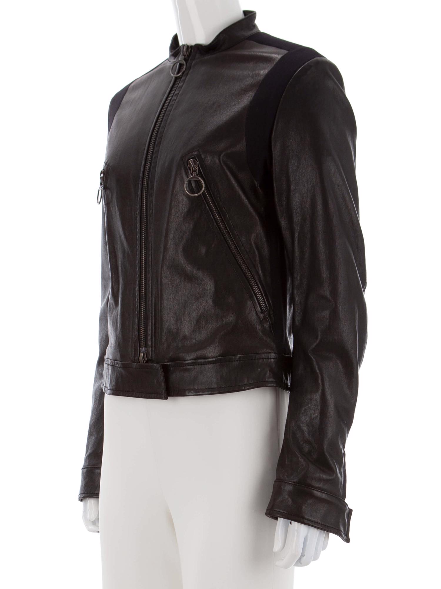 Bayan Siyah PRADA DERİ CEKET