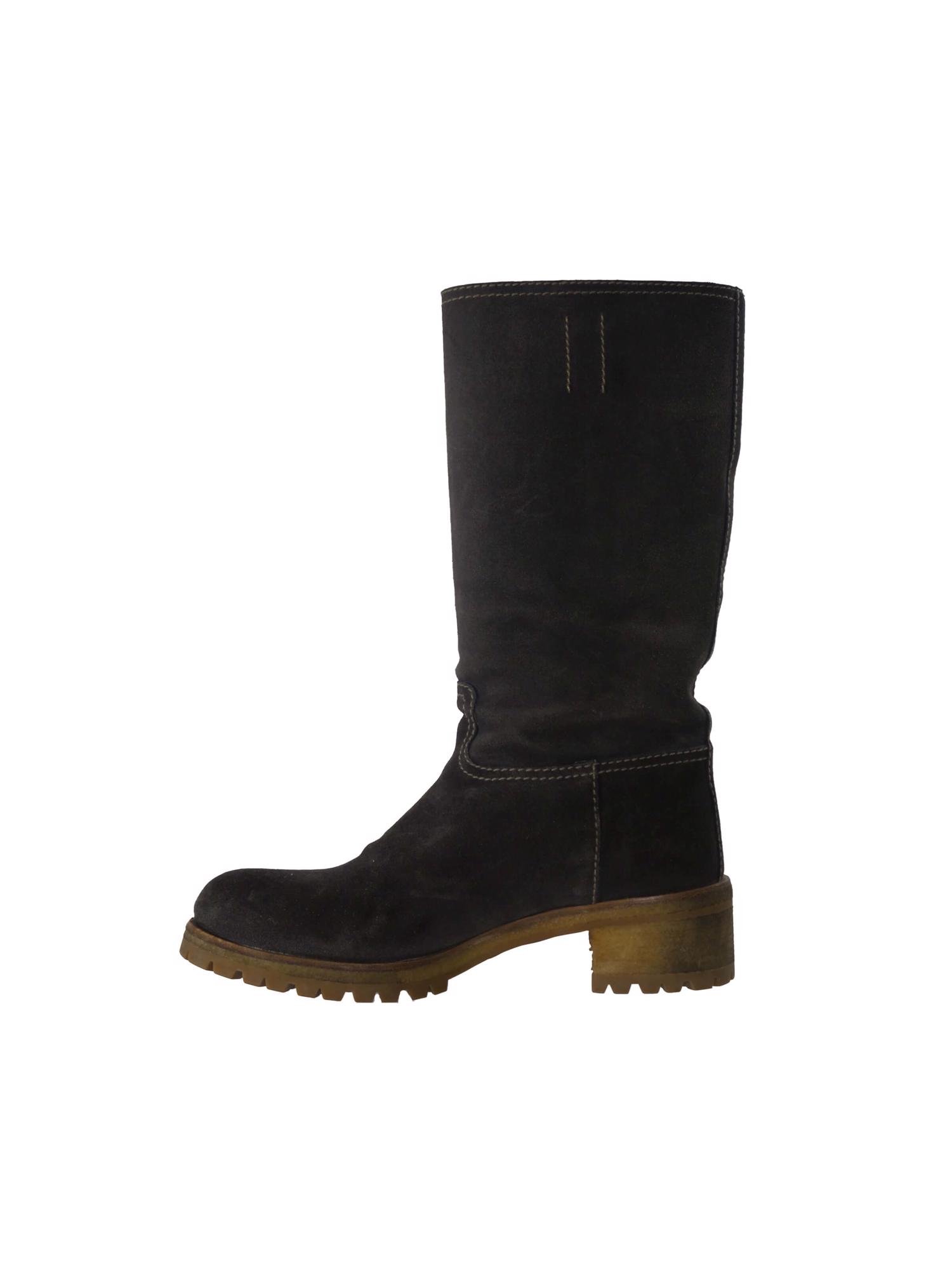 Bayan Gri PRADA ÇİZME