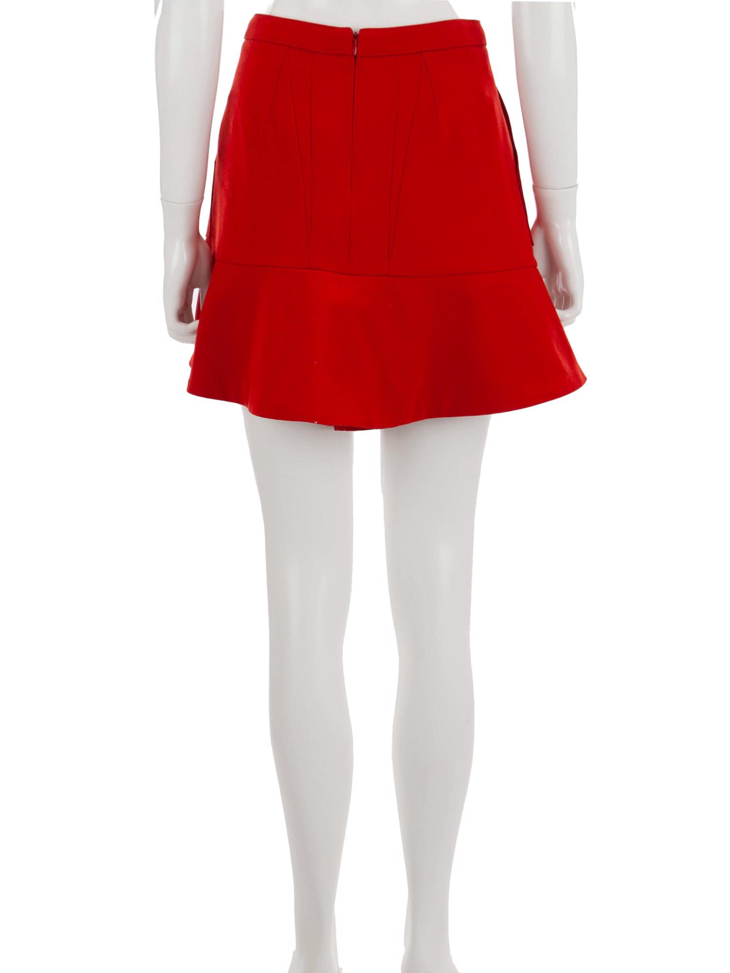 Bayan Kırmızı GIVENCHY ŞORT ETEK