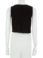 Bayan Siyah LOVE LEATHER DERİ BLUZ