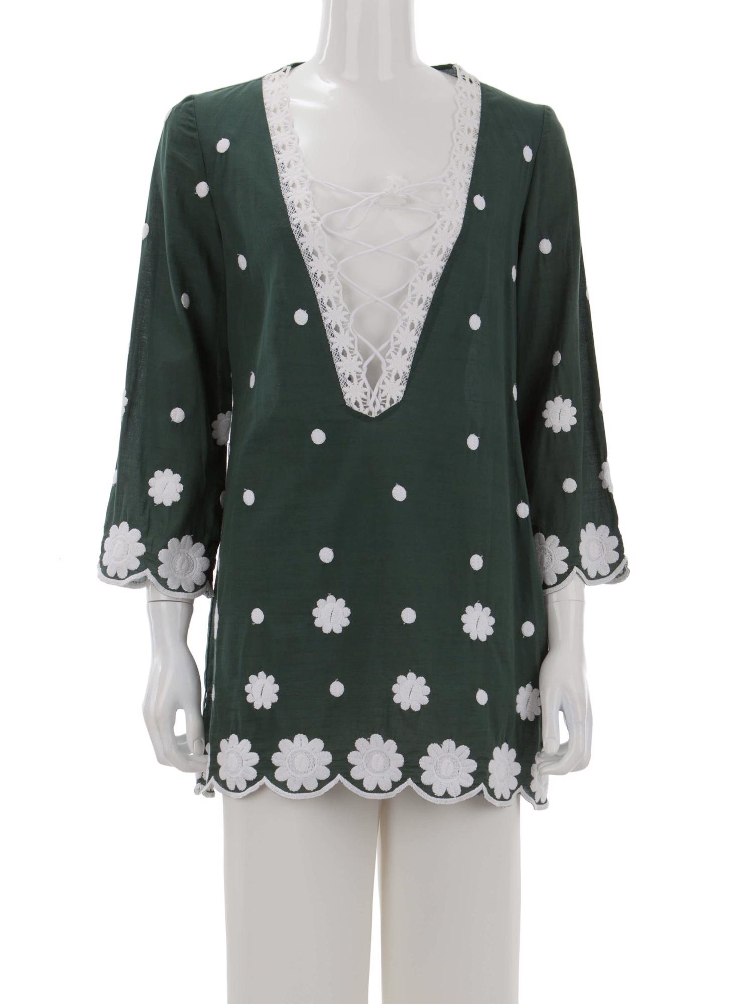 Bayan Yeşil MIGUELINA BLUZ