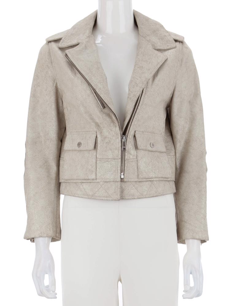Bayan Krem ZADIG&VOLTAIRE DERİ CEKET