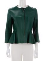 Bayan Yeşil MARNI DERİ CEKET