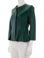 Bayan Yeşil MARNI DERİ CEKET