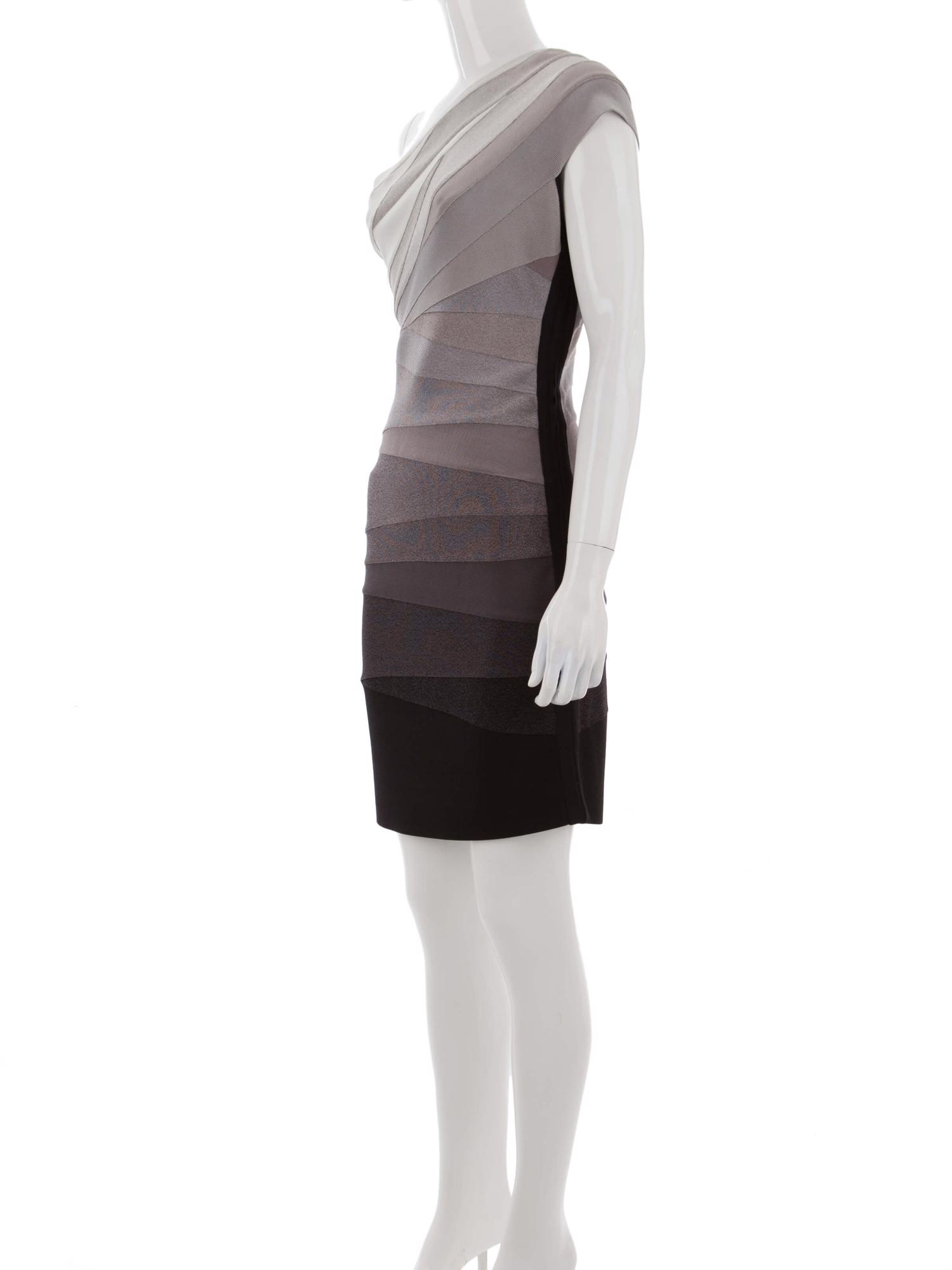 Bayan Gri HERVE LEGER ELBİSE