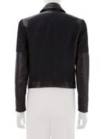 Bayan Lacivert HELMUT LANG DERİ CEKET