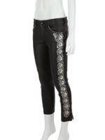 Bayan Gri ISABEL MARANT DERİ PANTOLON