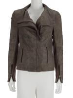 Bayan Gri MUUBAA DERİ CEKET