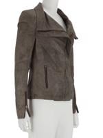 Bayan Gri MUUBAA DERİ CEKET