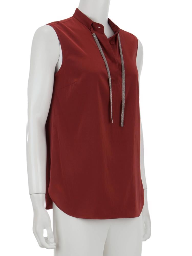 Bayan Kırmızı BRUNELLO CUCINELLI BLUZ