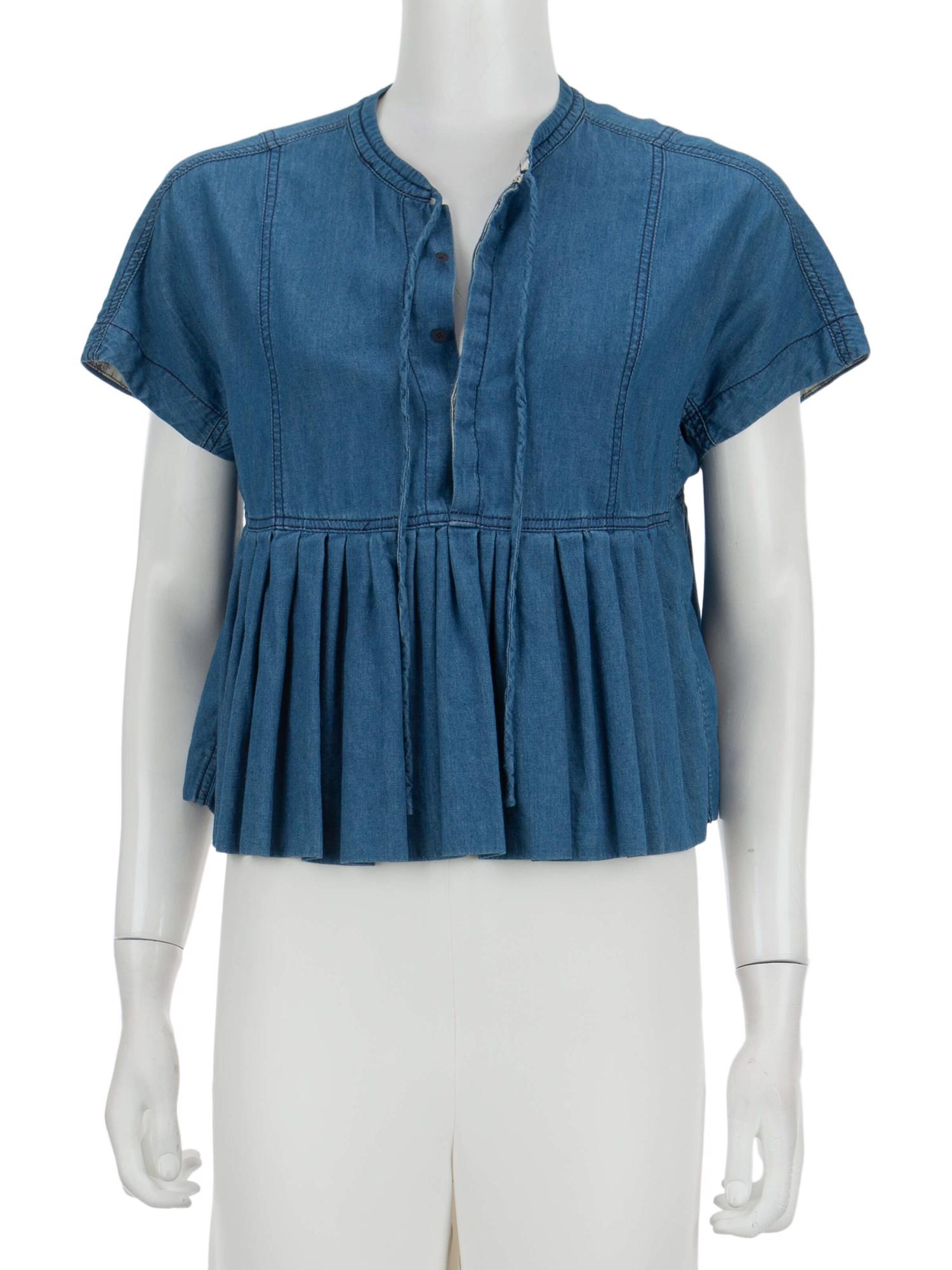 Bayan Mavi REBECCA TAYLOR JEAN BLUZ