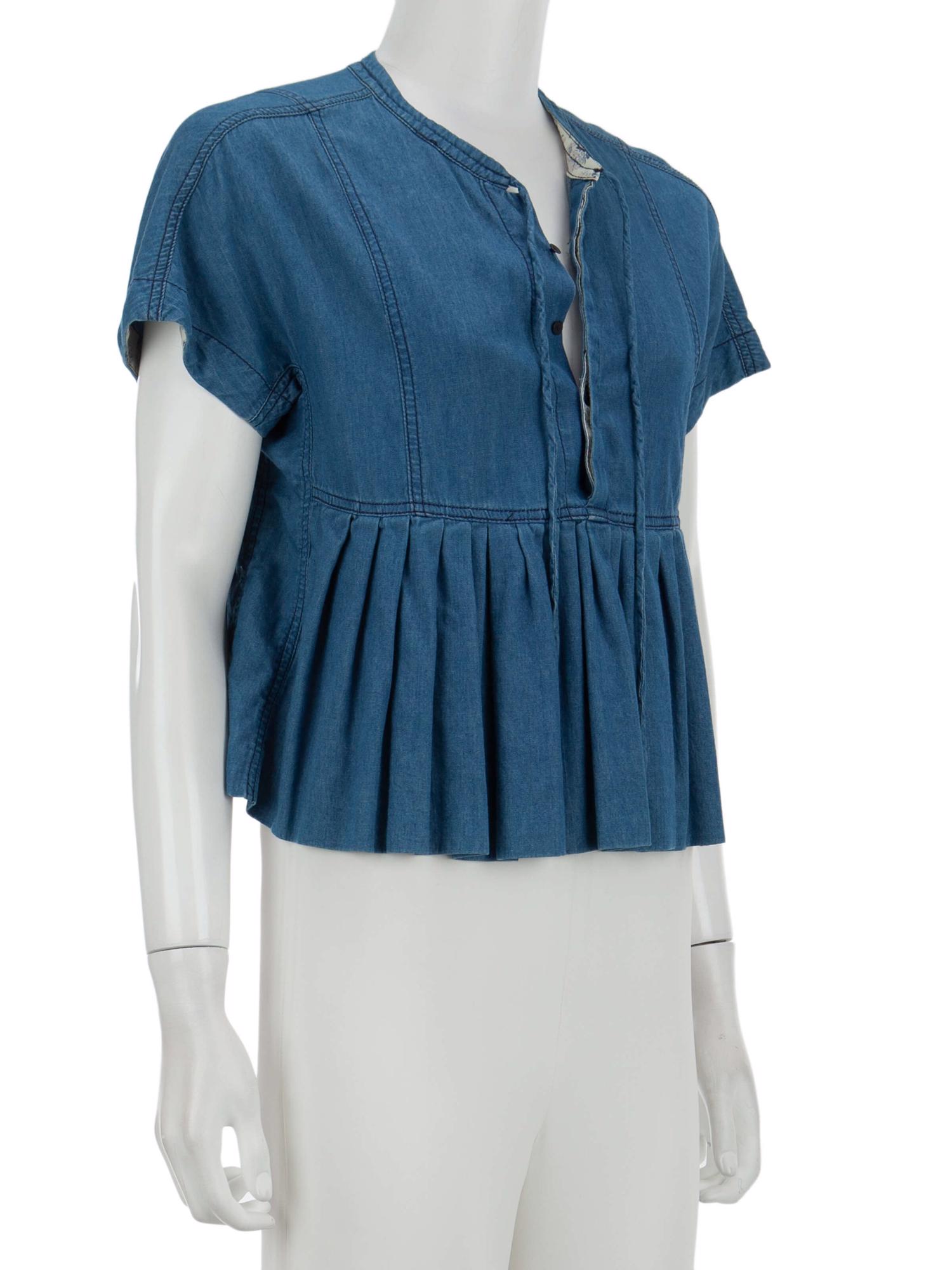 Bayan Mavi REBECCA TAYLOR JEAN BLUZ