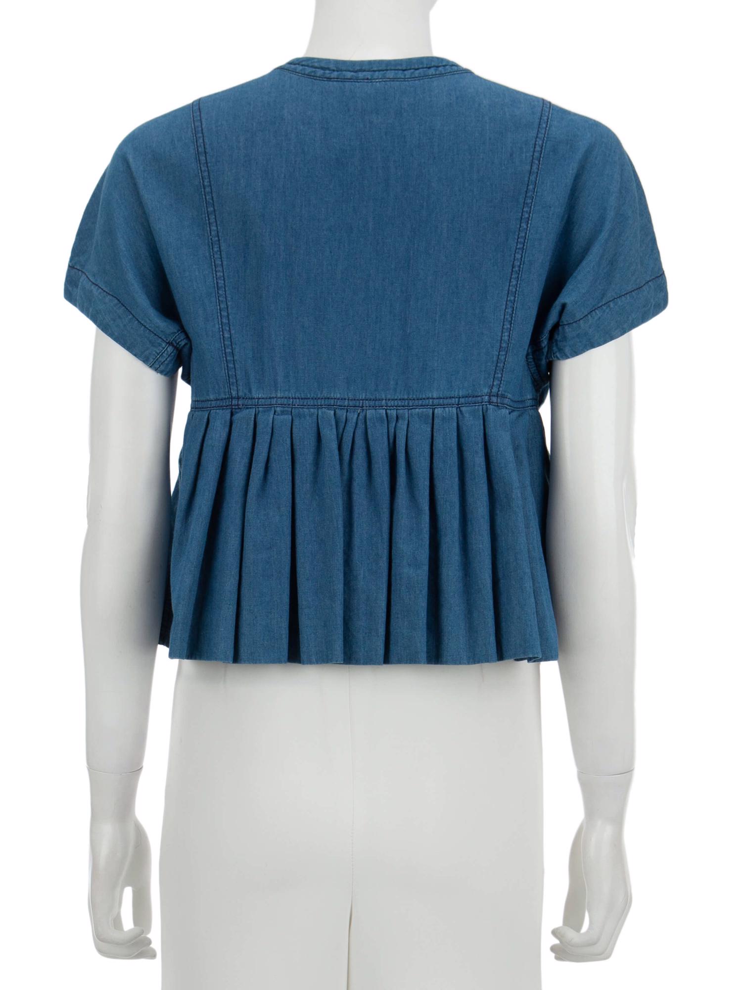 Bayan Mavi REBECCA TAYLOR JEAN BLUZ