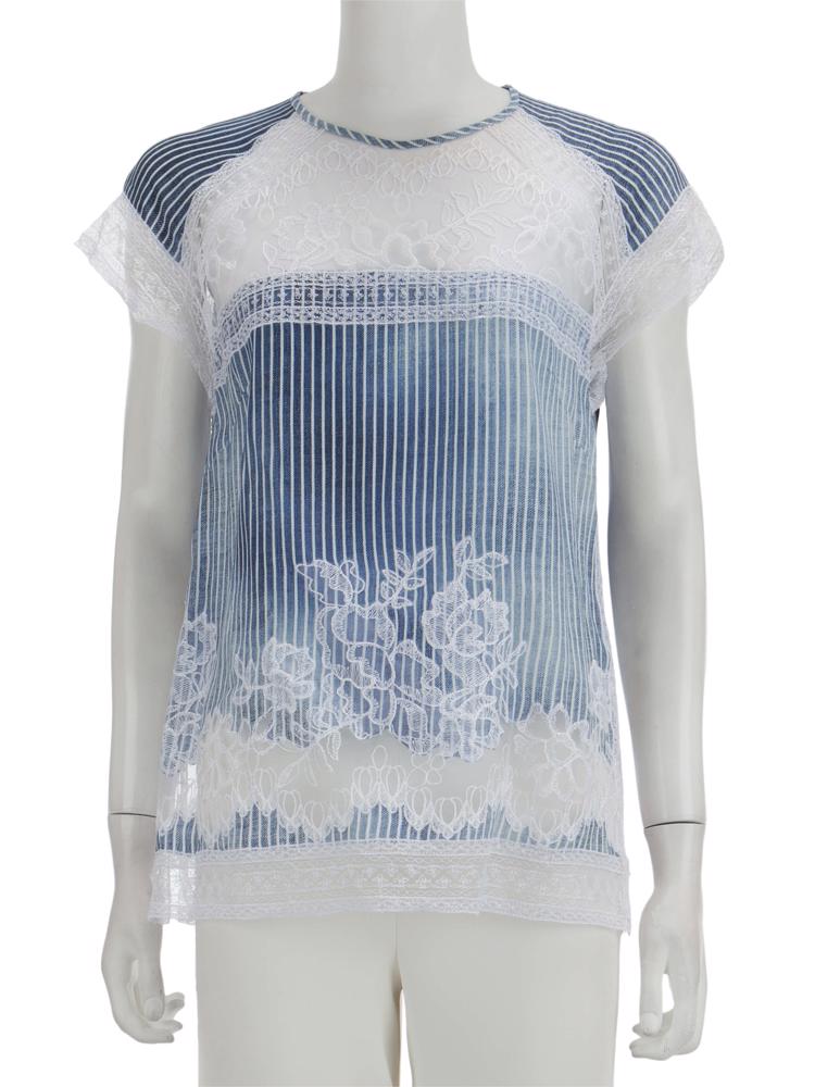 Bayan Mavi ERMANNO SCERVINO BLUZ