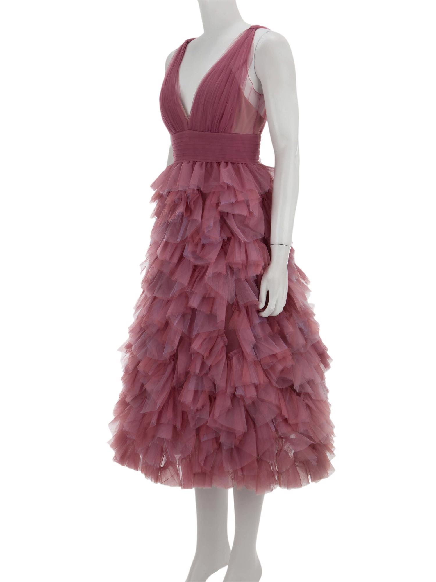 Bayan Pembe MARCHESA NOTTE ELBİSE