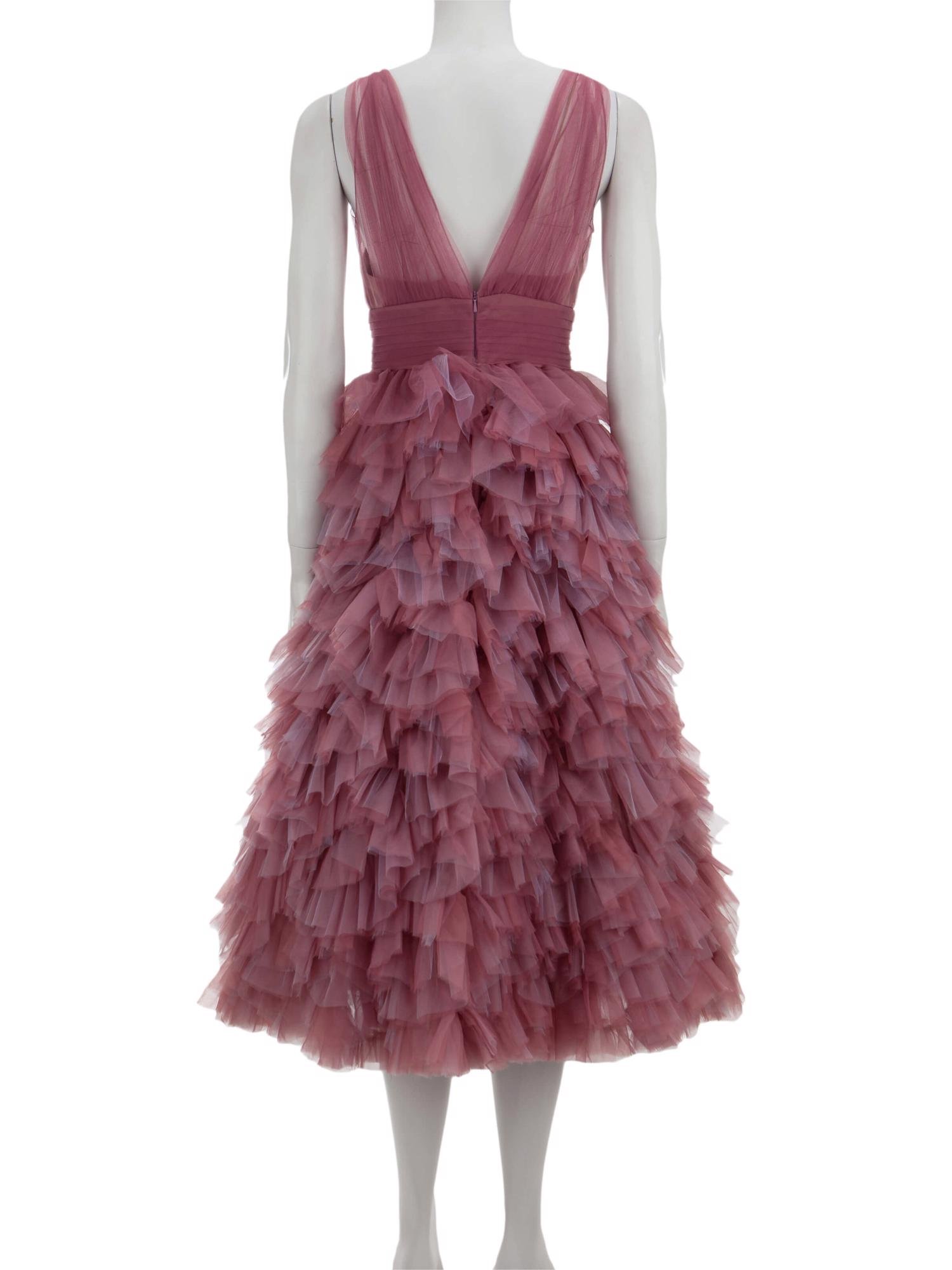 Bayan Pembe MARCHESA NOTTE ELBİSE