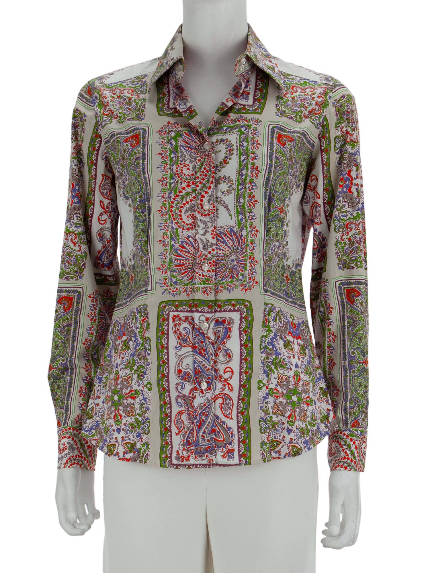 Bayan Yeşil ETRO GÖMLEK