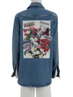 Bayan Mavi OFF-WHITE JEAN CEKET