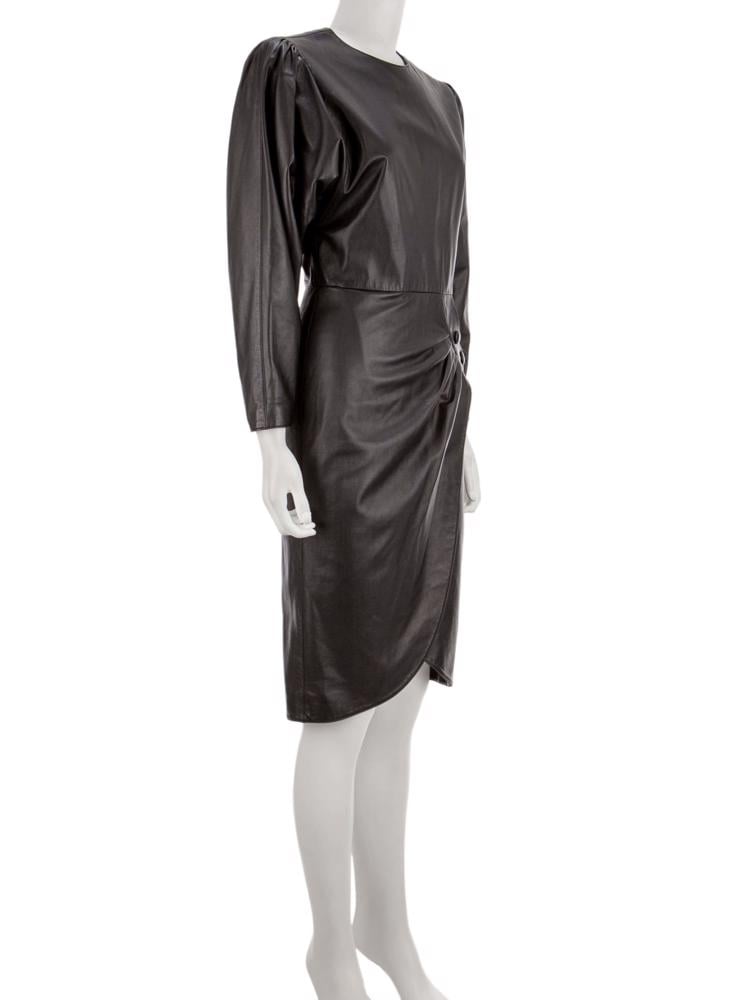 Bayan Siyah ISABEL MARANT DERİ ELBİSE