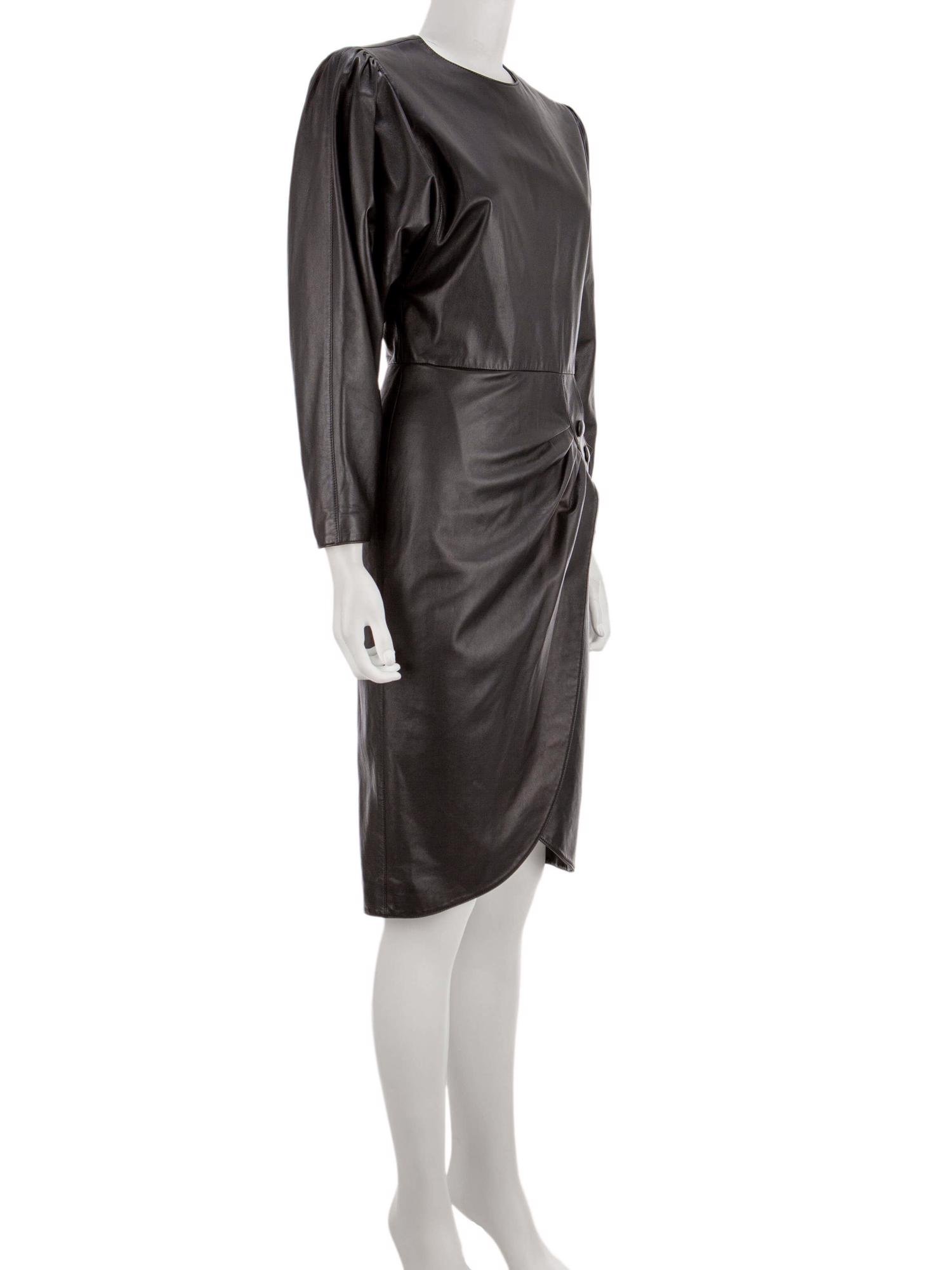 Bayan Siyah ISABEL MARANT DERİ ELBİSE