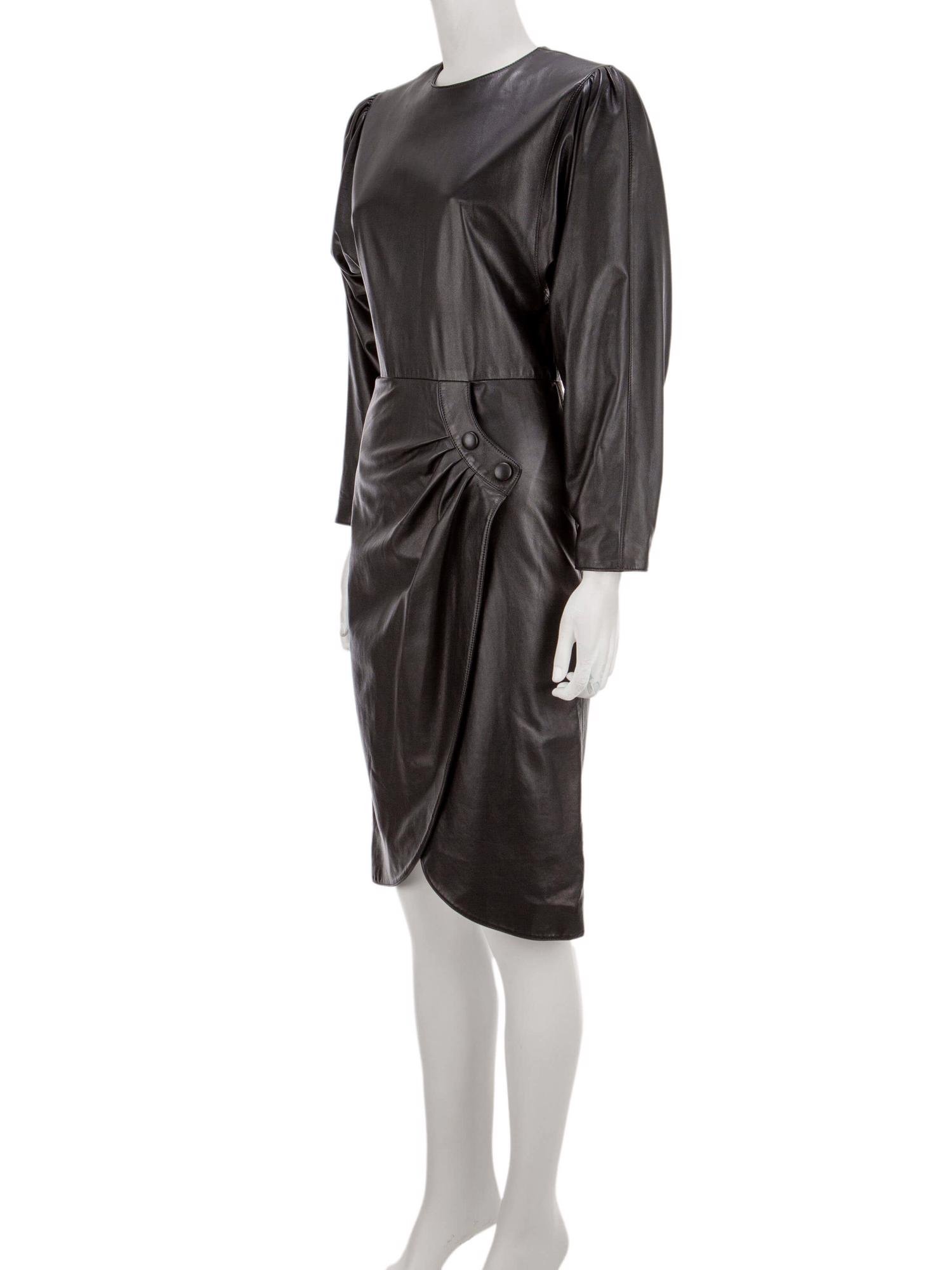 Bayan Siyah ISABEL MARANT DERİ ELBİSE