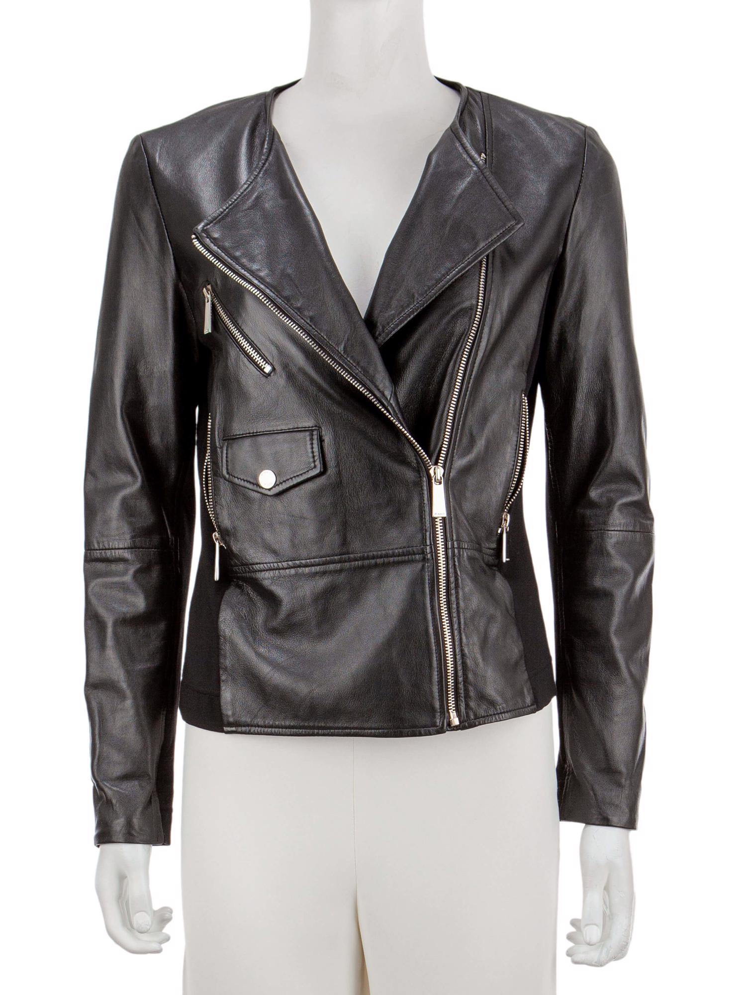 Bayan Siyah PINKO DERİ CEKET