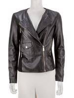 Bayan Siyah PINKO DERİ CEKET