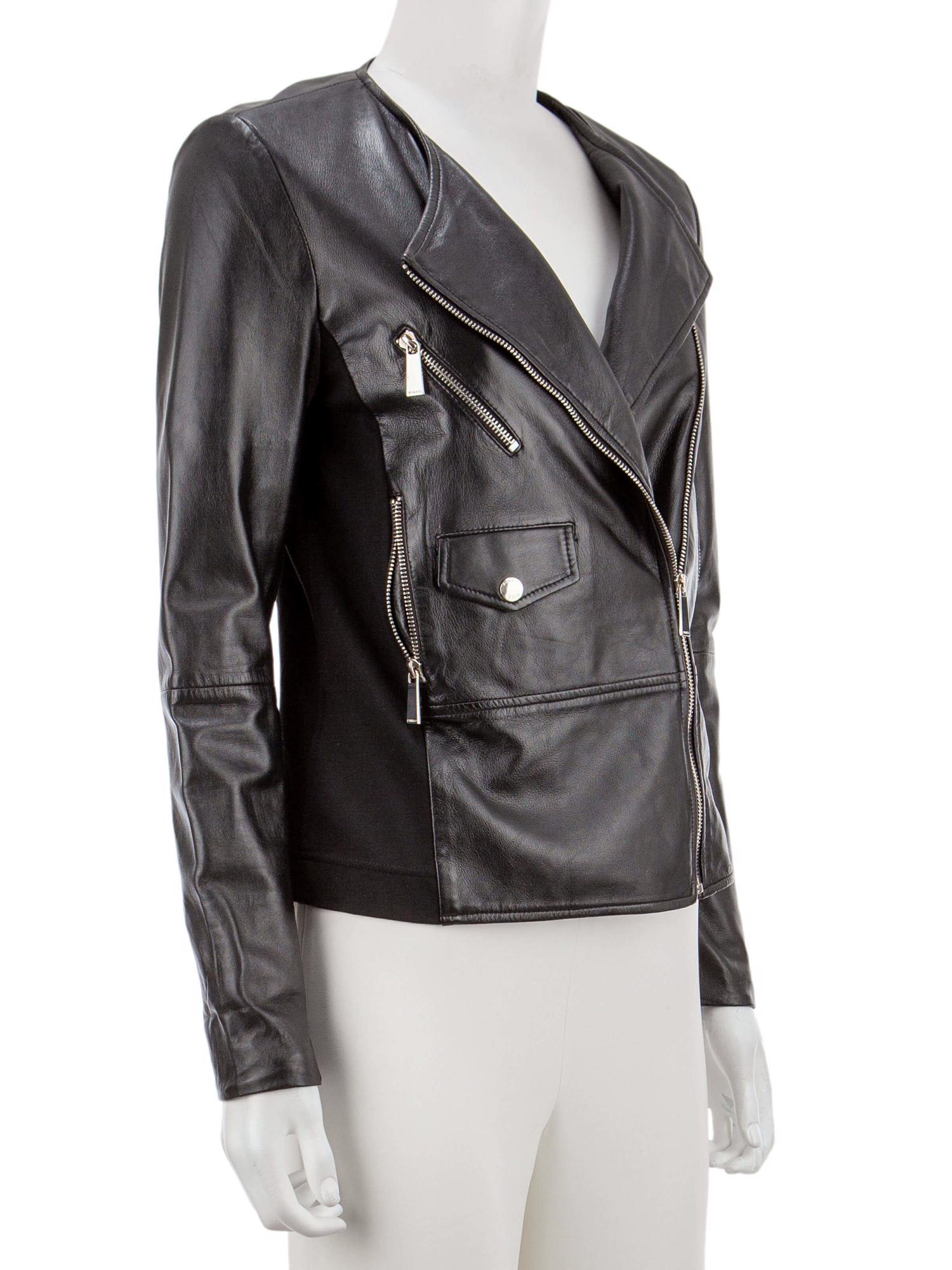 Bayan Siyah PINKO DERİ CEKET