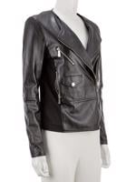 Bayan Siyah PINKO DERİ CEKET