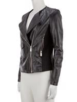 Bayan Siyah PINKO DERİ CEKET