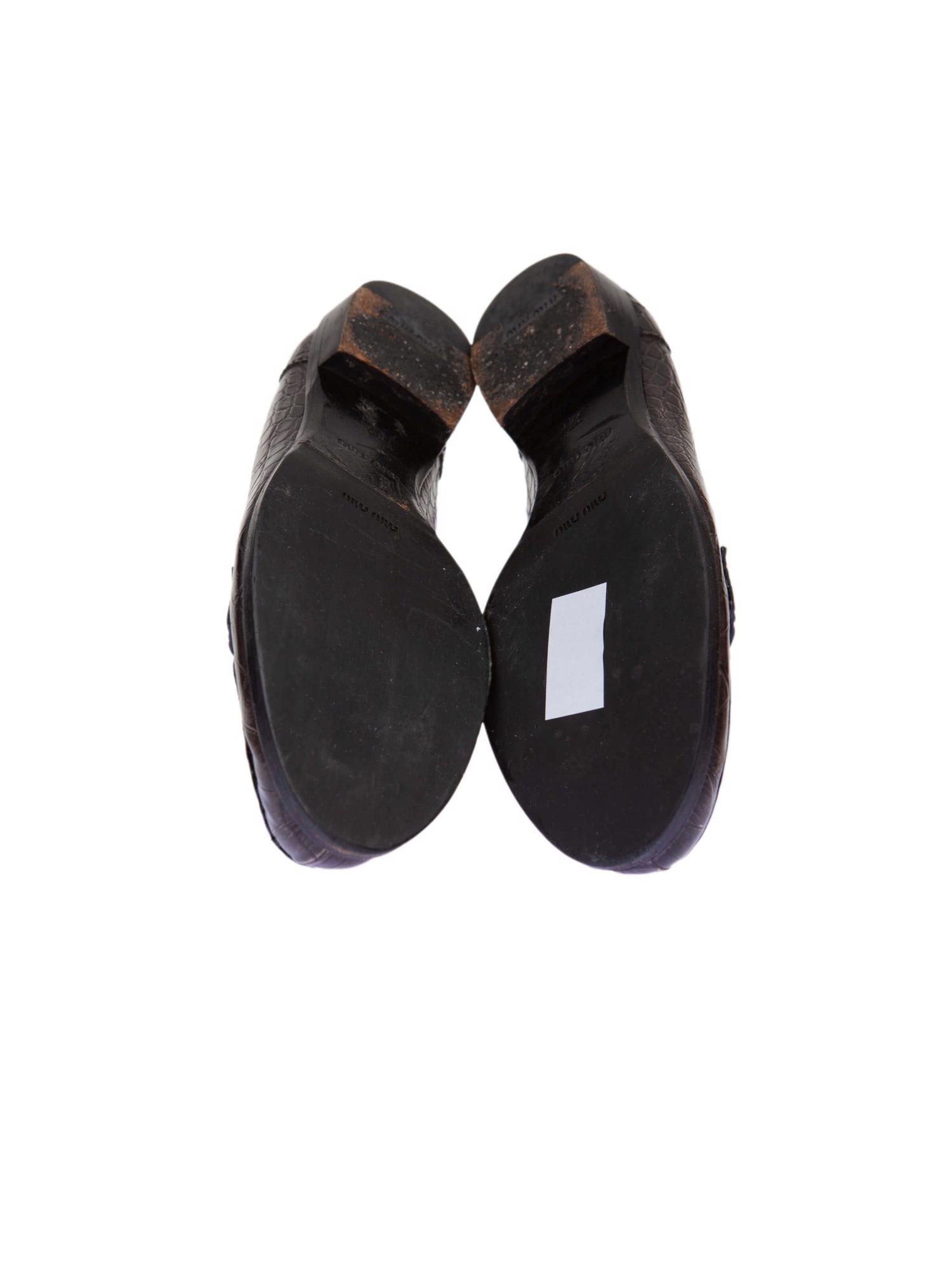 Bayan Kahve MIU MIU LOAFER