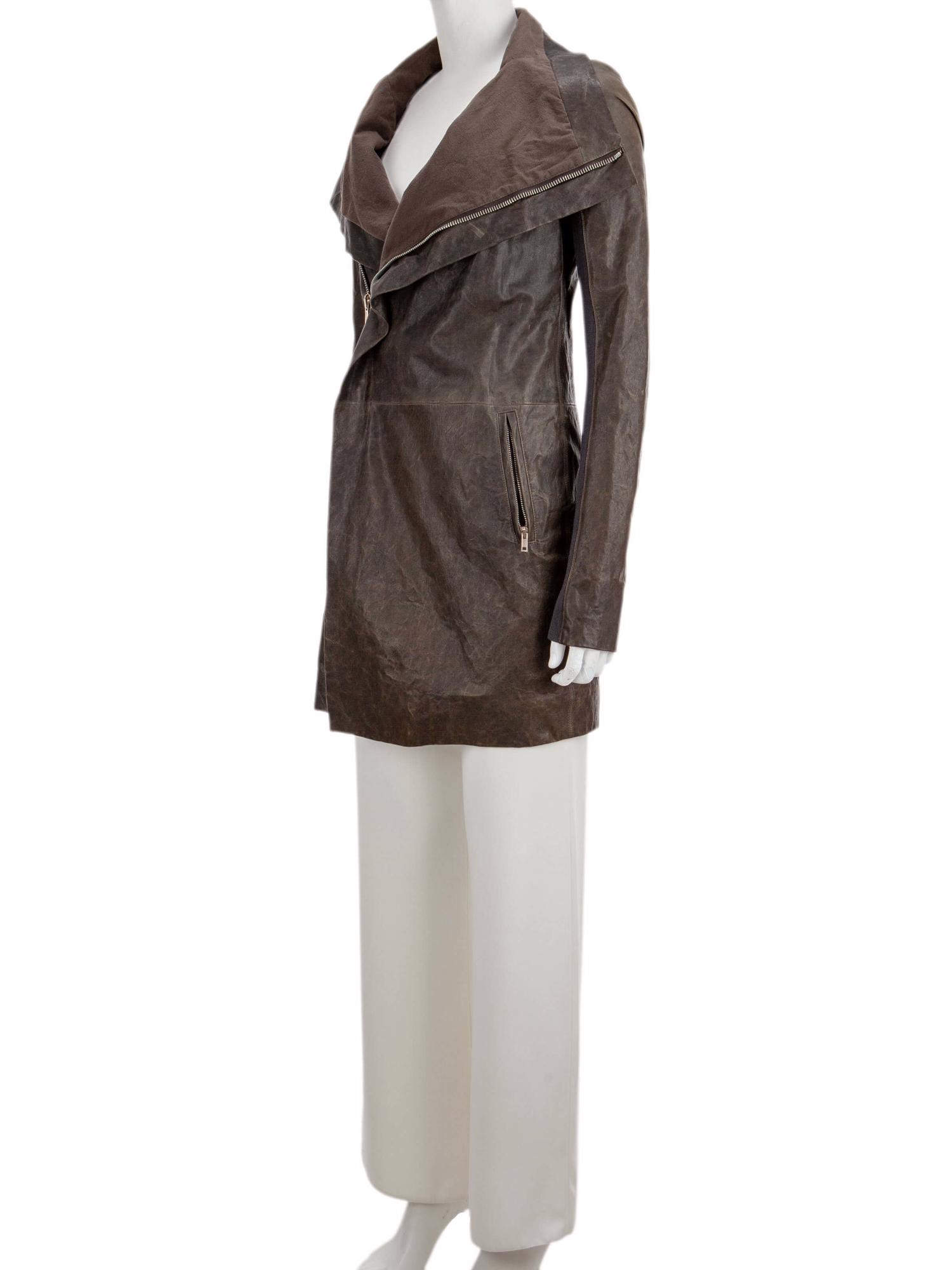 Bayan Kahve RICK OWENS DERİ CEKET