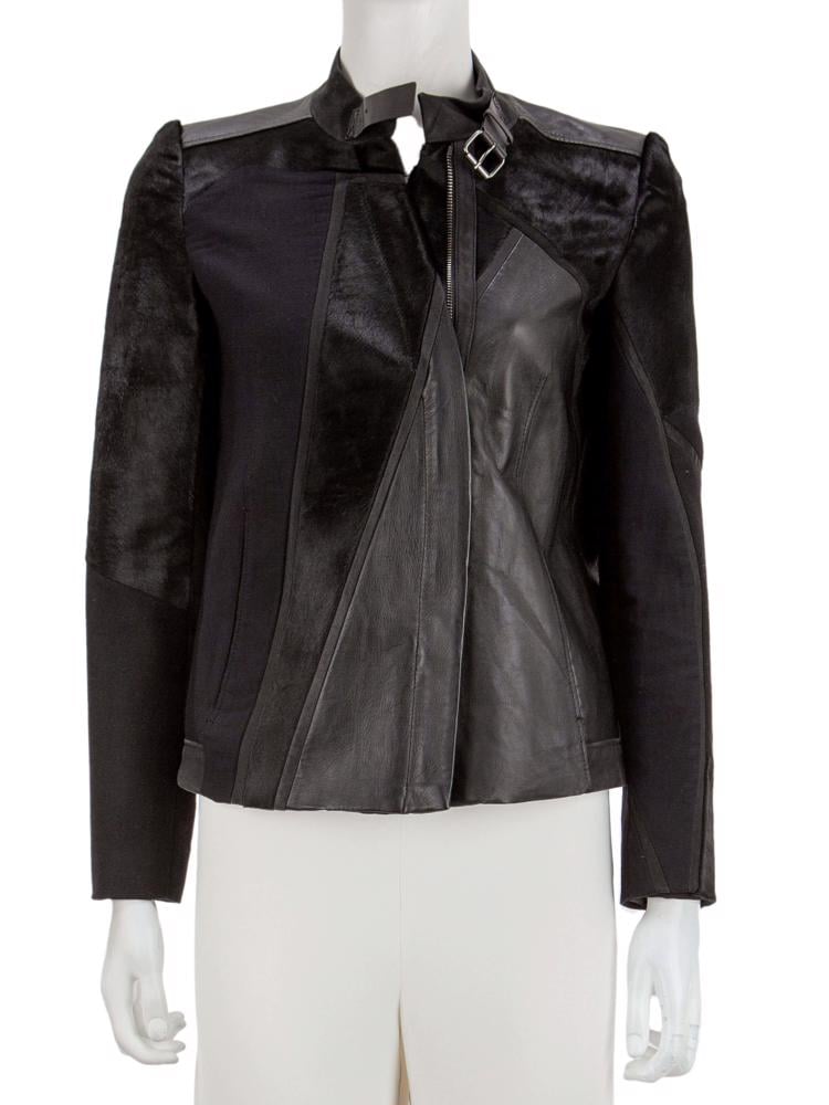 Bayan Siyah HELMUT LANG DERİ CEKET