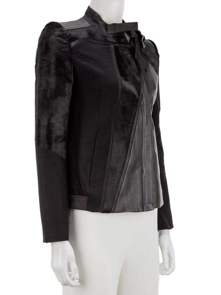 Bayan Siyah HELMUT LANG DERİ CEKET