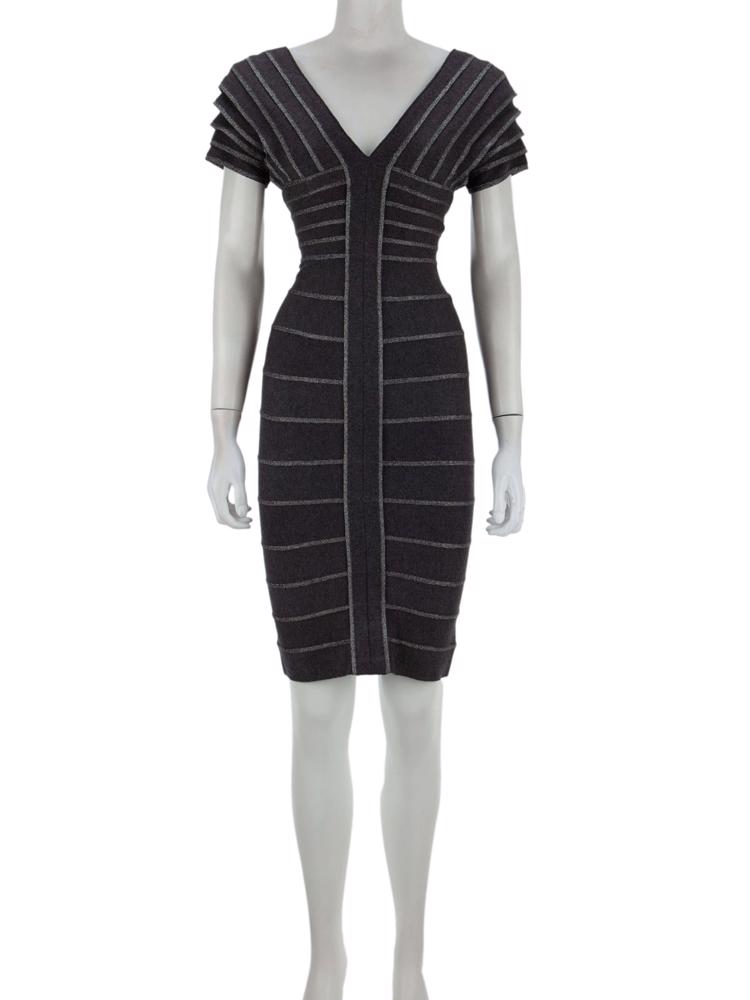 Bayan Gri HERVE LEGER ELBİSE