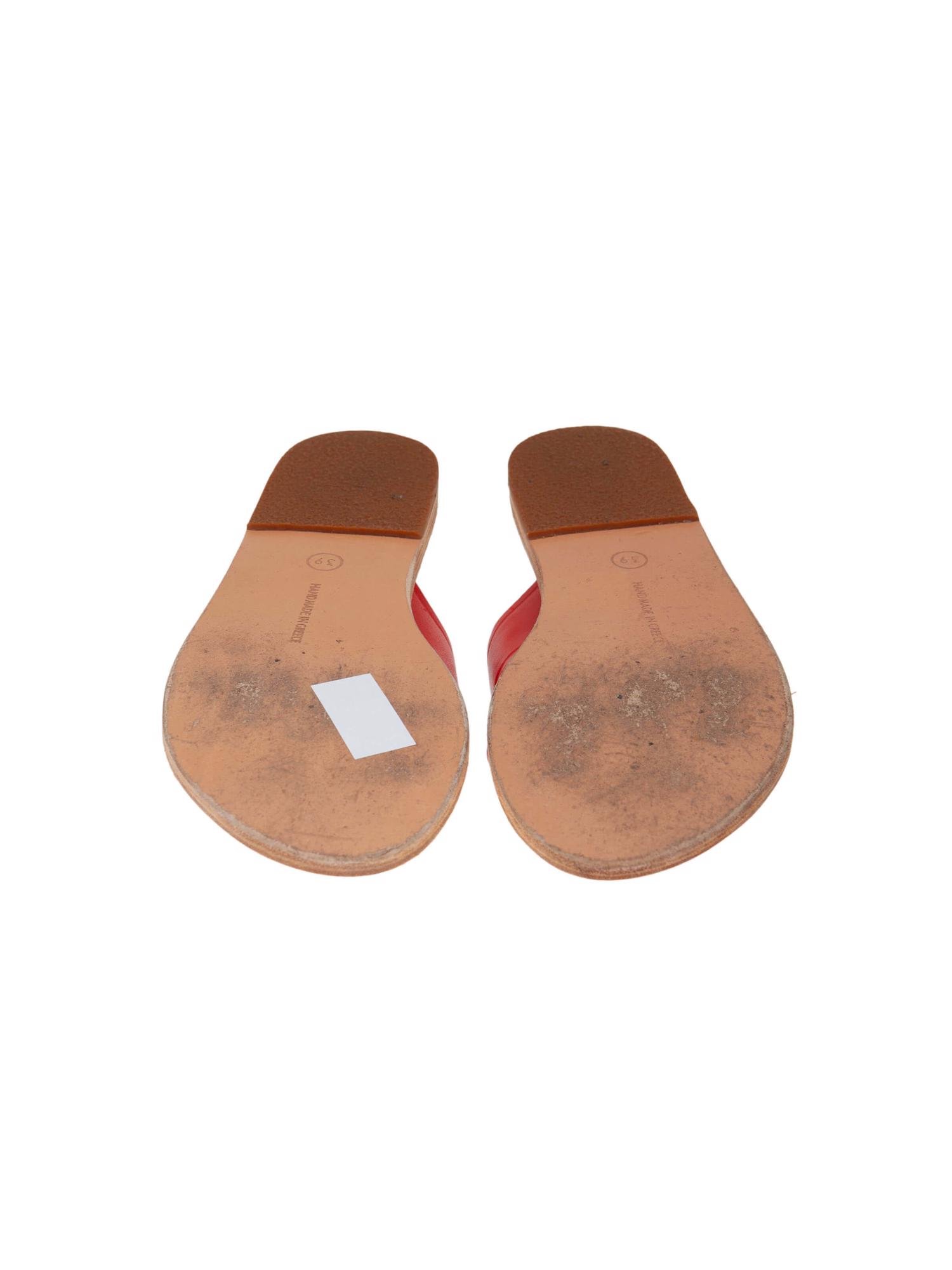 Bayan Kırmızı ANCIENT GREEK SANDALS TERLİK