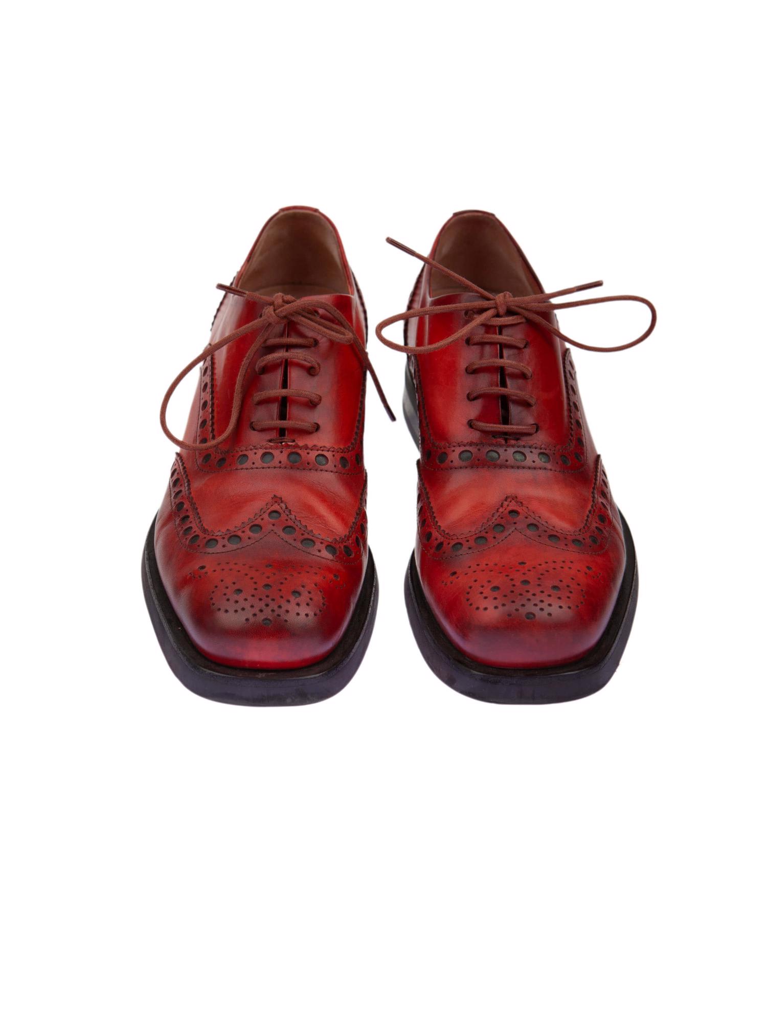 Bayan Kırmızı SANTONI OXFORD AYAKKABI