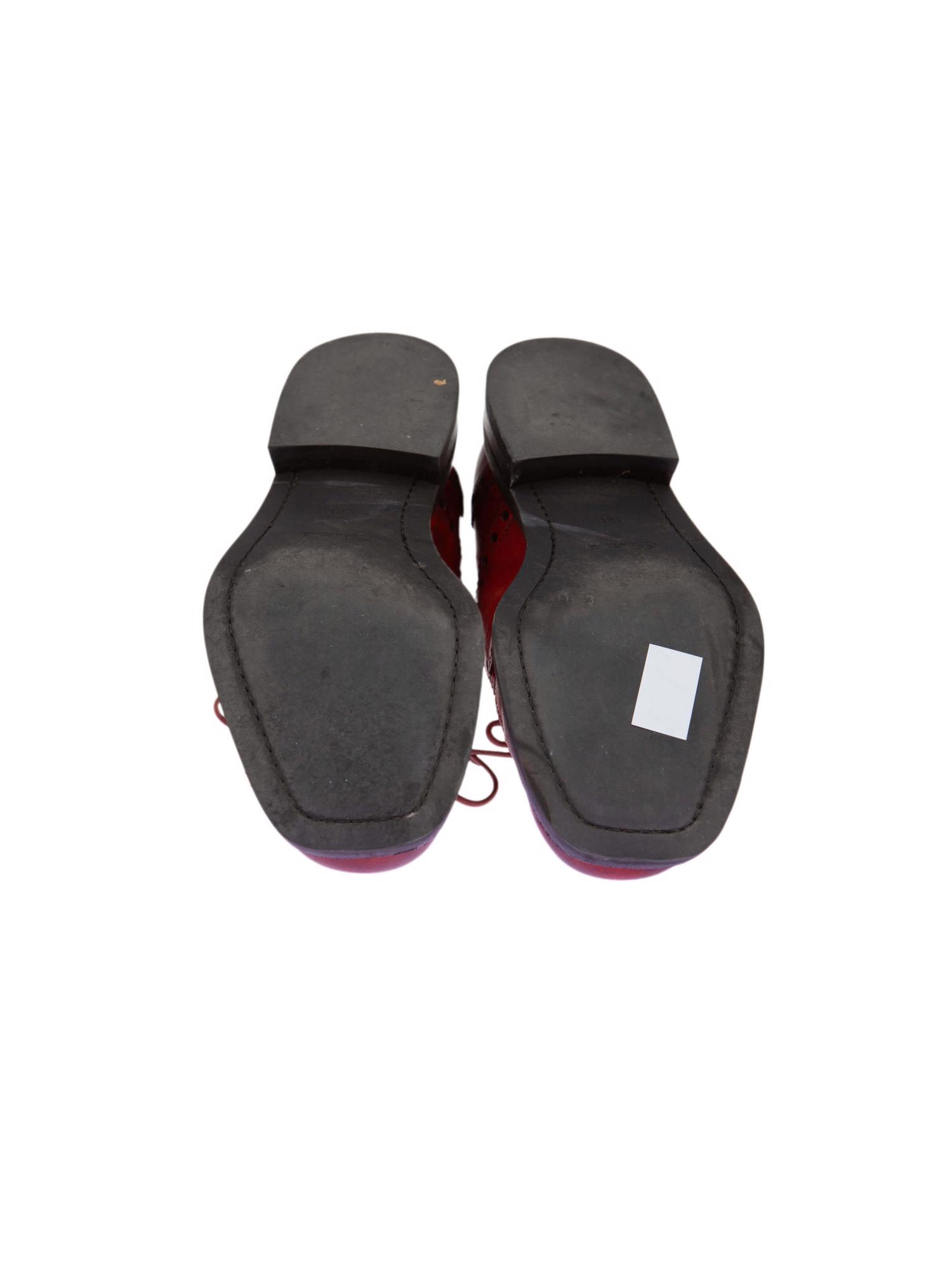 Bayan Kırmızı SANTONI OXFORD AYAKKABI