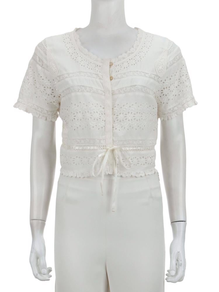 Bayan Beyaz LOVE SHACK FANCY BLUZ