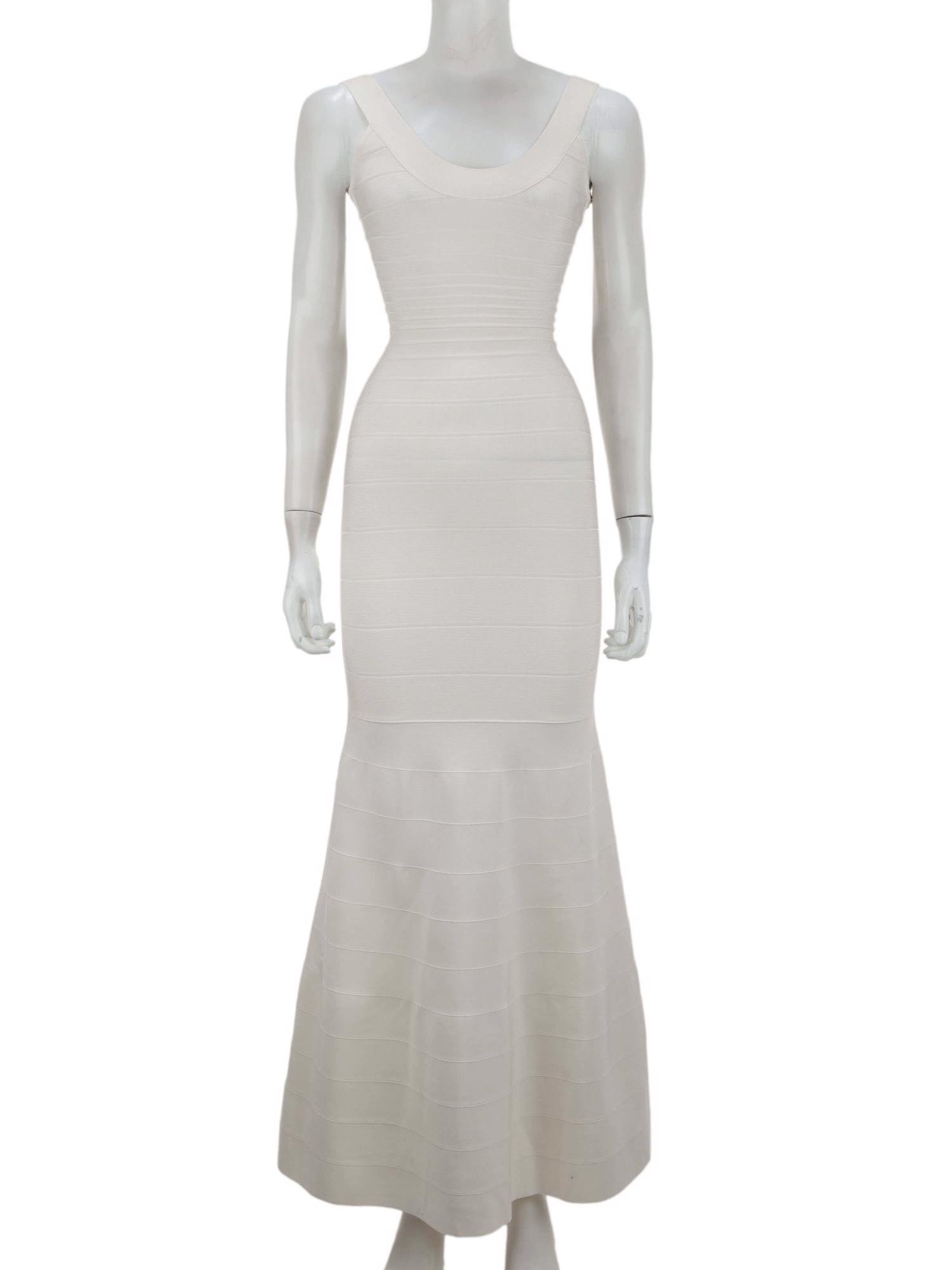 Bayan Beyaz HERVE LEGER ELBİSE