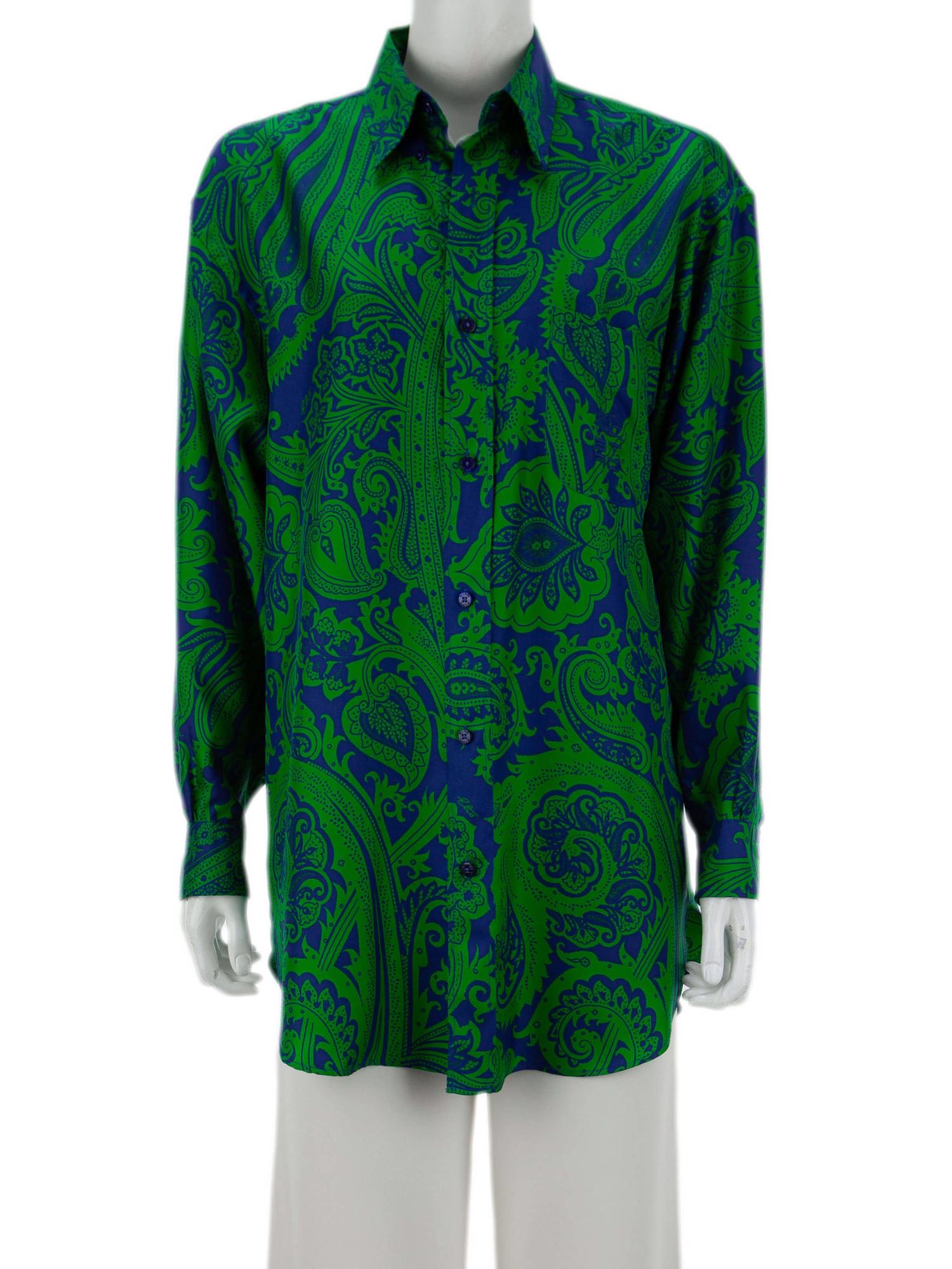 Bayan Yeşil ETRO GÖMLEK