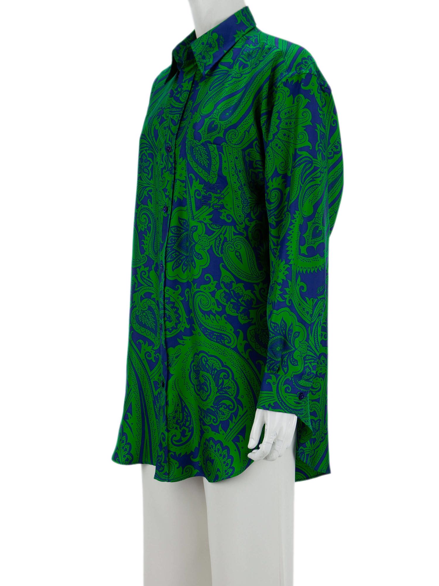 Bayan Yeşil ETRO GÖMLEK