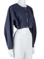 Bayan Lacivert GANNI GÖMLEK