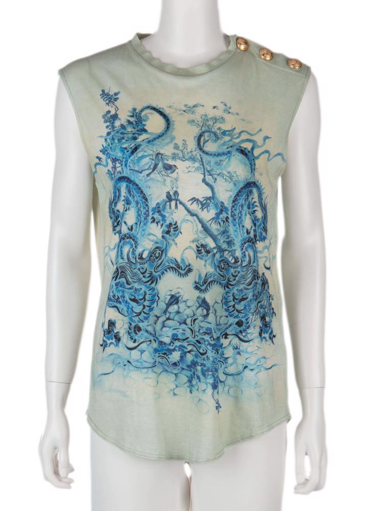Bayan Yeşil BALMAIN T-SHIRT