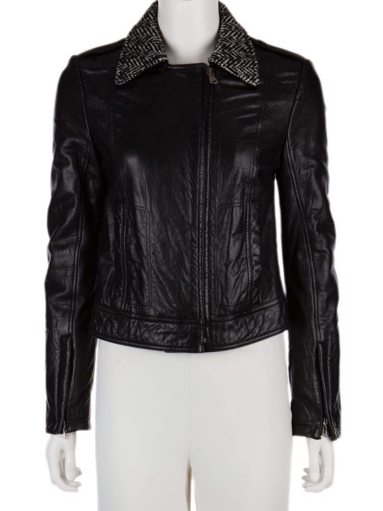 Bayan Siyah D&G DOLCE&GABBANA DERİ CEKET