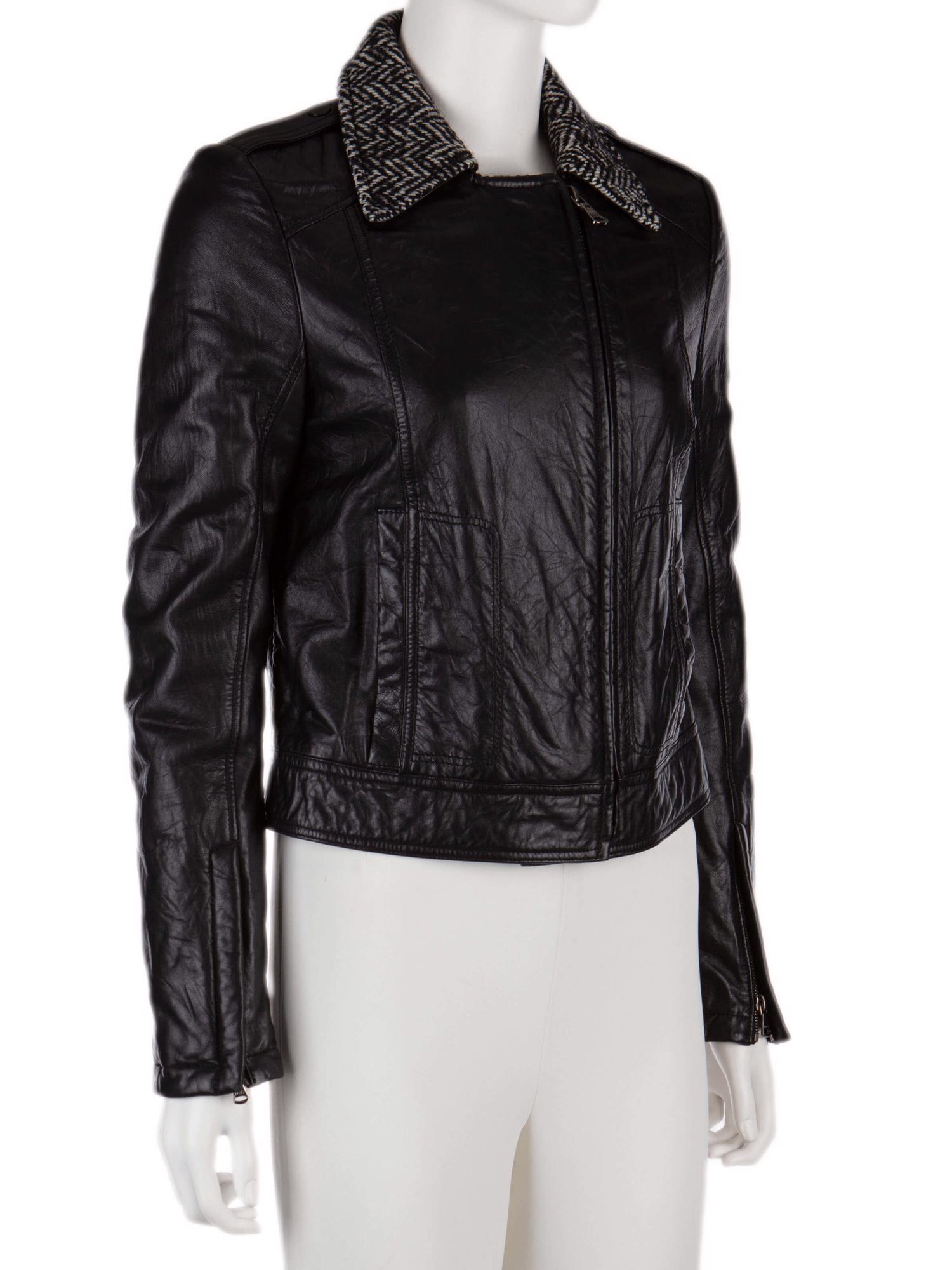 Bayan Siyah D&G DOLCE&GABBANA DERİ CEKET