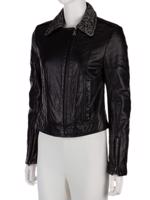 Bayan Siyah D&G DOLCE&GABBANA DERİ CEKET