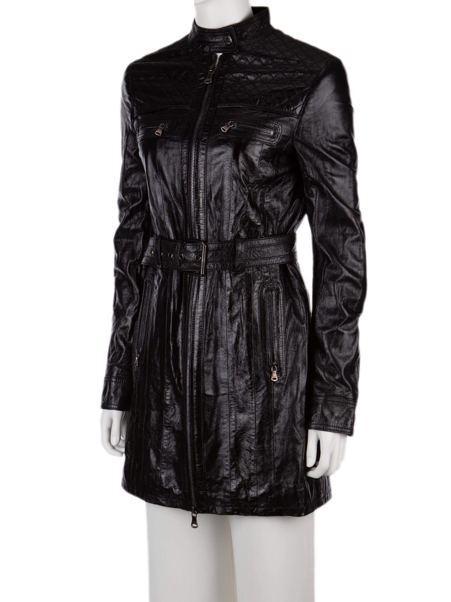 Bayan Siyah D&G DOLCE&GABBANA DERİ CEKET